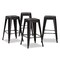 Baxton Studio Horton ModernIndustrial Black Finished Metal 4-Piece Stackable Counter Stool Set, PK4 192-4PC-12043-ZORO - alternate 2